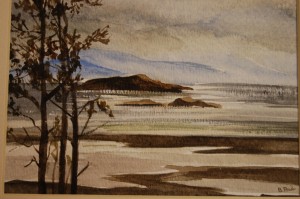 Winter Sea in Watercolor 