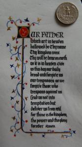 Lord's Prayer (showing dimension)             